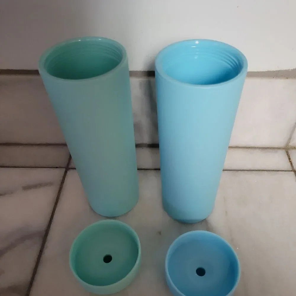 NEW STRATA Acrylic Tumbler Matte Pastel Blue & Green 16oz Set of 2